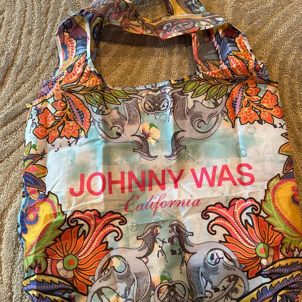 Johnny Was Colorful Floral Tote
